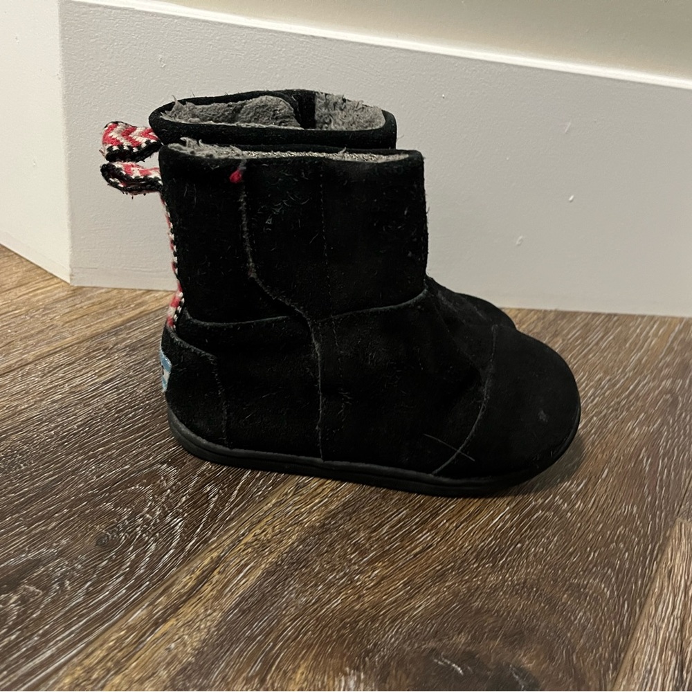 Infant Toms Girl Suede Black Boots
